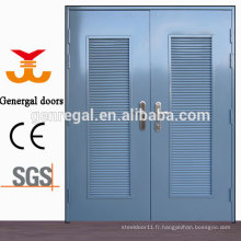 Porte en acier ISO9001 Glavanized avec grille d&#39;aération